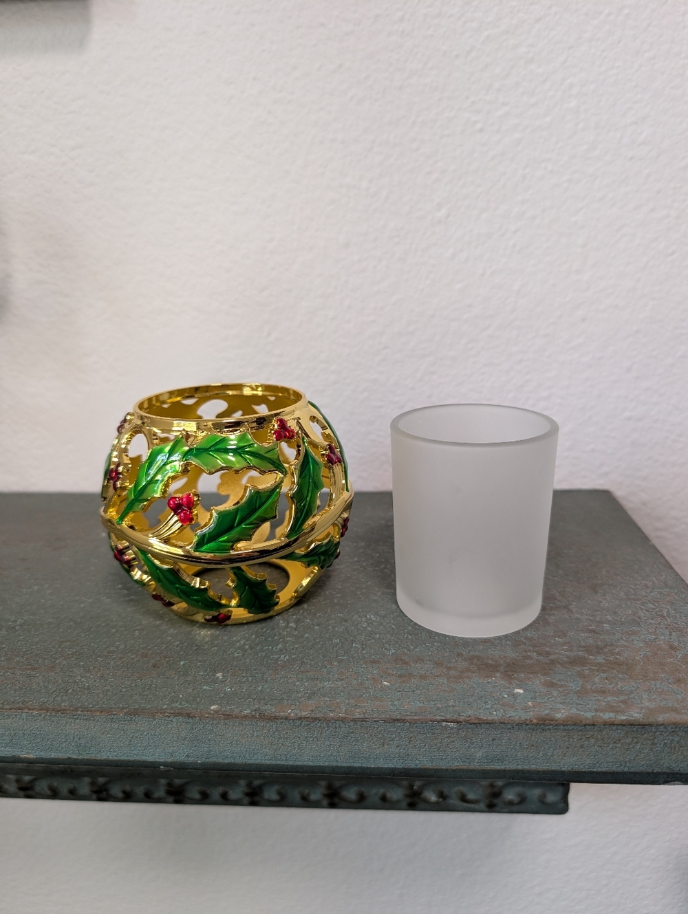 Lenox For the Holidays Holiday Gold Holly Votive Tea-Light Candle Holder NIB - Picture 6 of 11